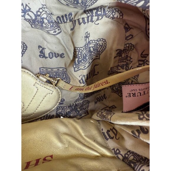 RARE Vintage Y2K Juicy Couture Pink Velour Vegan Leather Embroidered Logo Bag - Picture 14 of 16